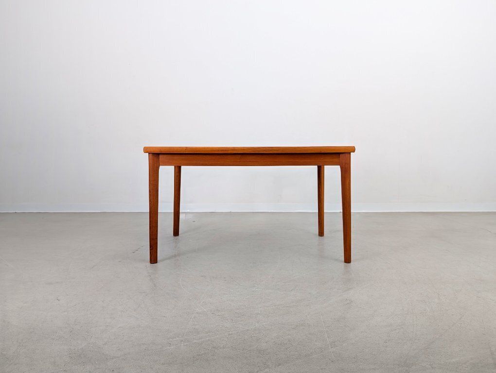 Table à manger vintage extensible Glostrup Jalk Grete en teck, mid-century photo furniture