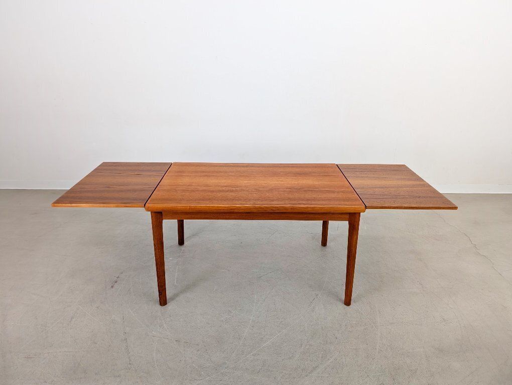 Table à manger vintage extensible Glostrup Jalk Grete en teck, mid-century photo vintage