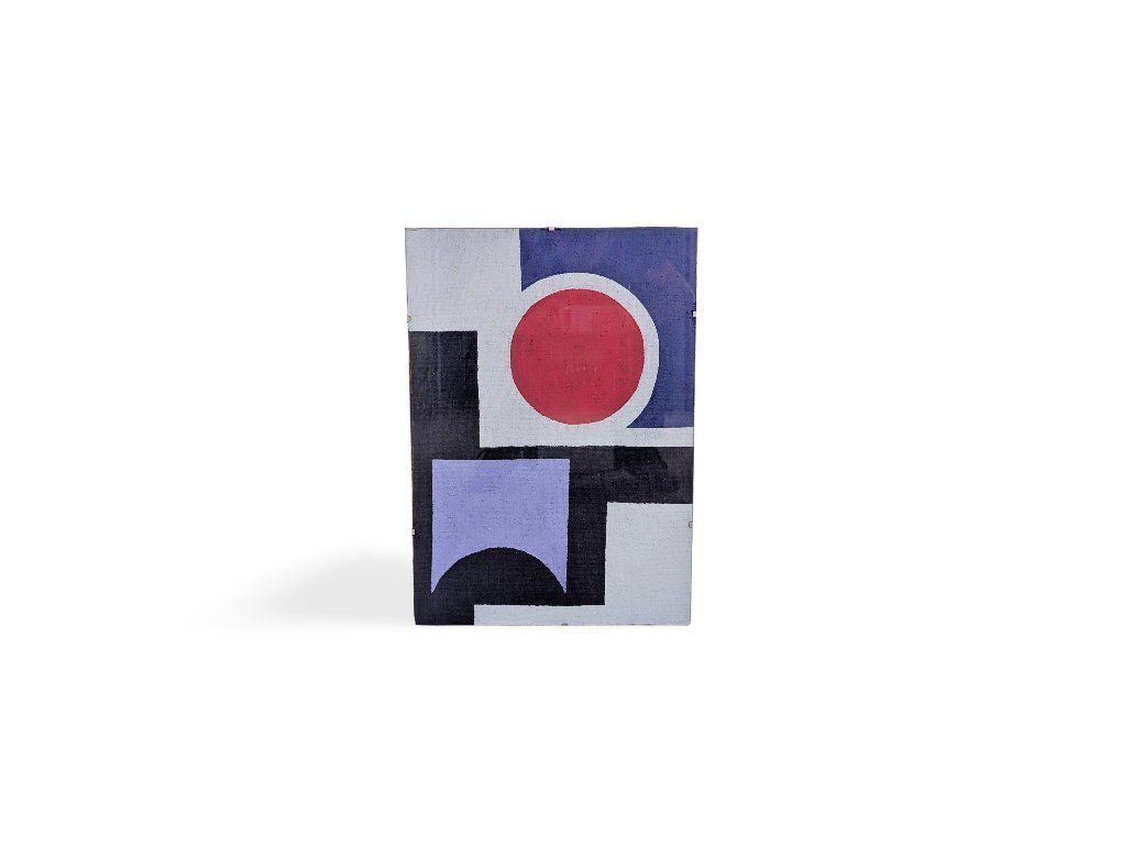 Framed Acrylic Wall Art Composition Möck Burlap Jute Bauhaus photo for sale