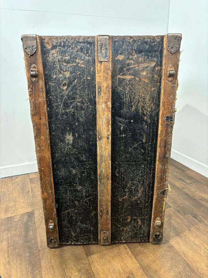 549.0 Victorian Domed Steamer Trunk, 1800s photo