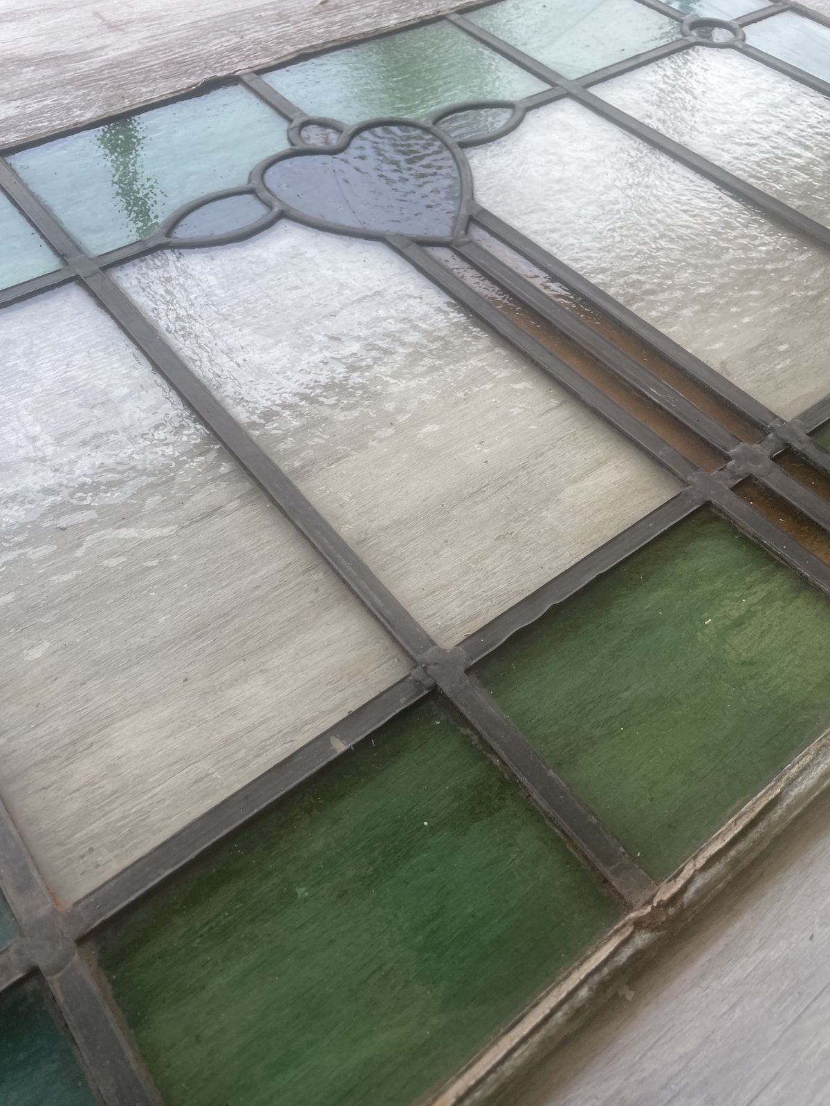 photo for sale Edwardian Stained Glass Window Panel C.1910(original Frame, Large) 1e