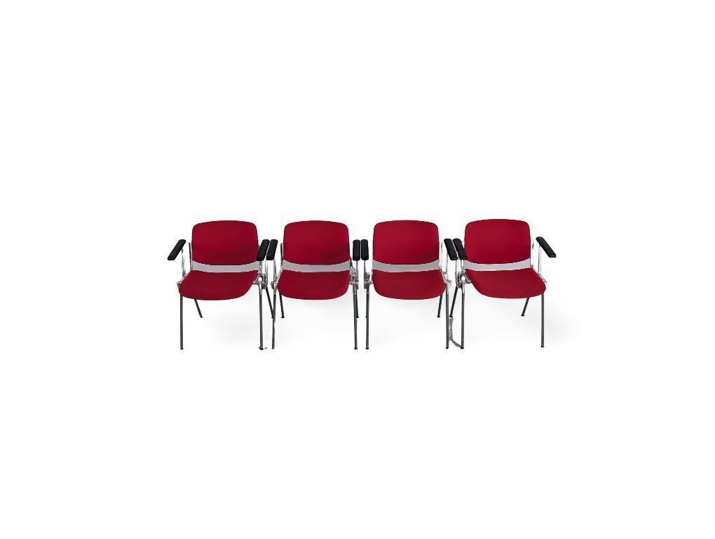 Set Of 4 Castelli Chairs, Giancarlo Piretti Armchairs, Vintage Style