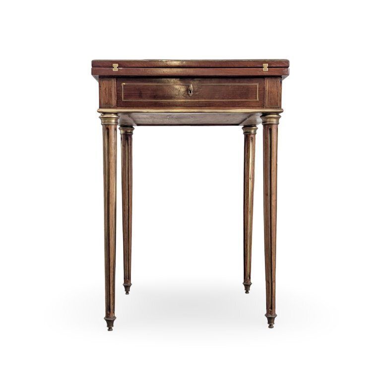 3100.0 Table de jeu Louis XVI, Paul Sormani, acajou, Napoléon III photo