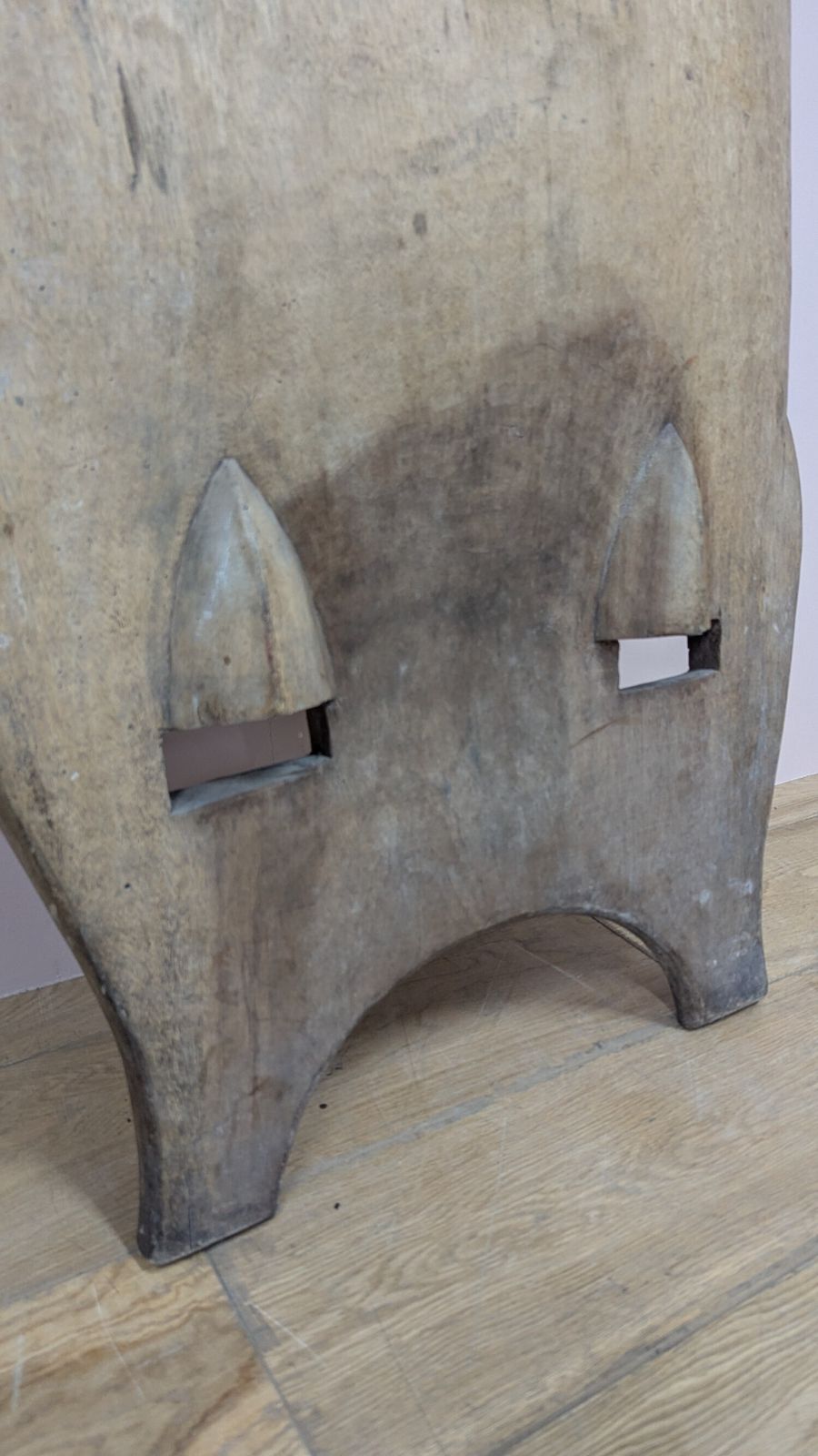 West African Senufo Chief’s Carved Palaver Chair Back photo vinterior