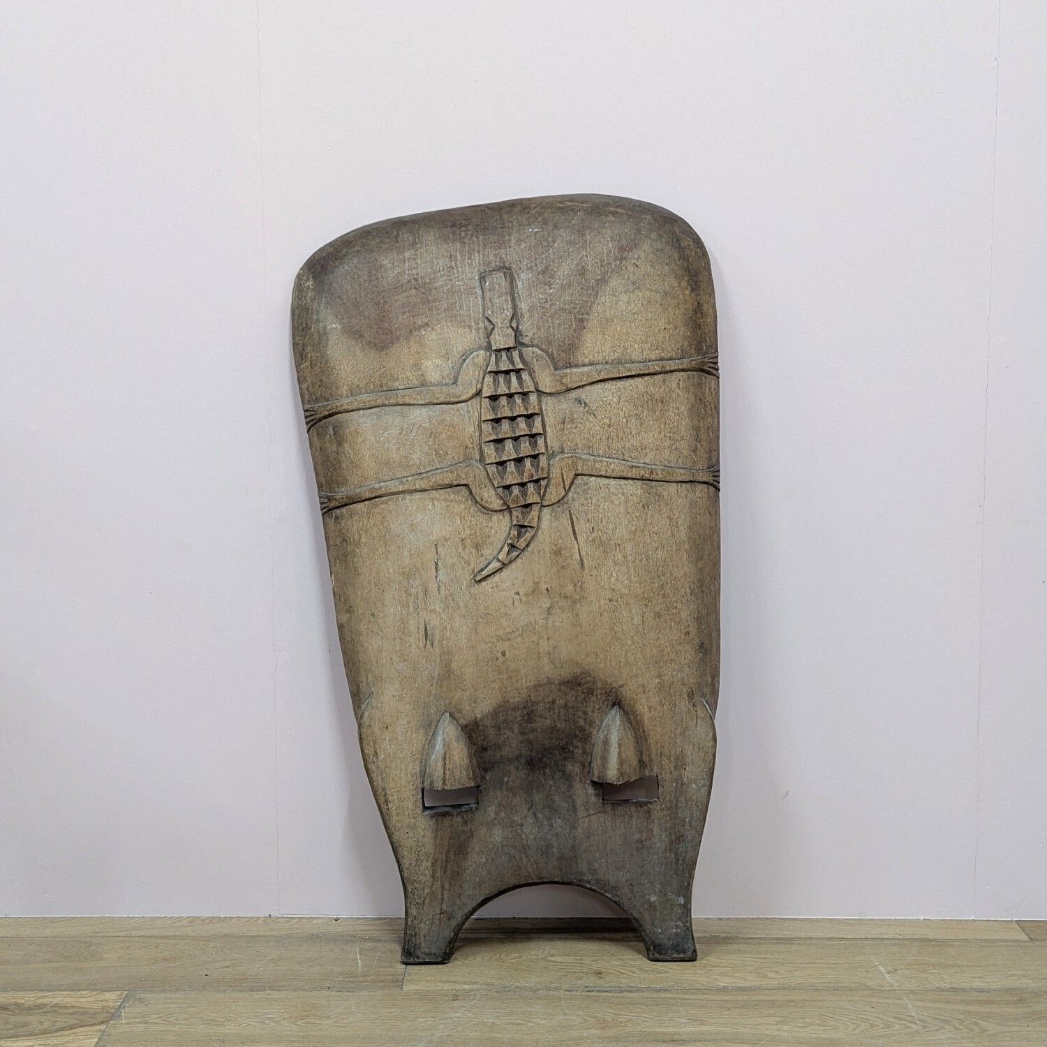 175.0 West African Senufo Chief’s Carved Palaver Chair Back photo
