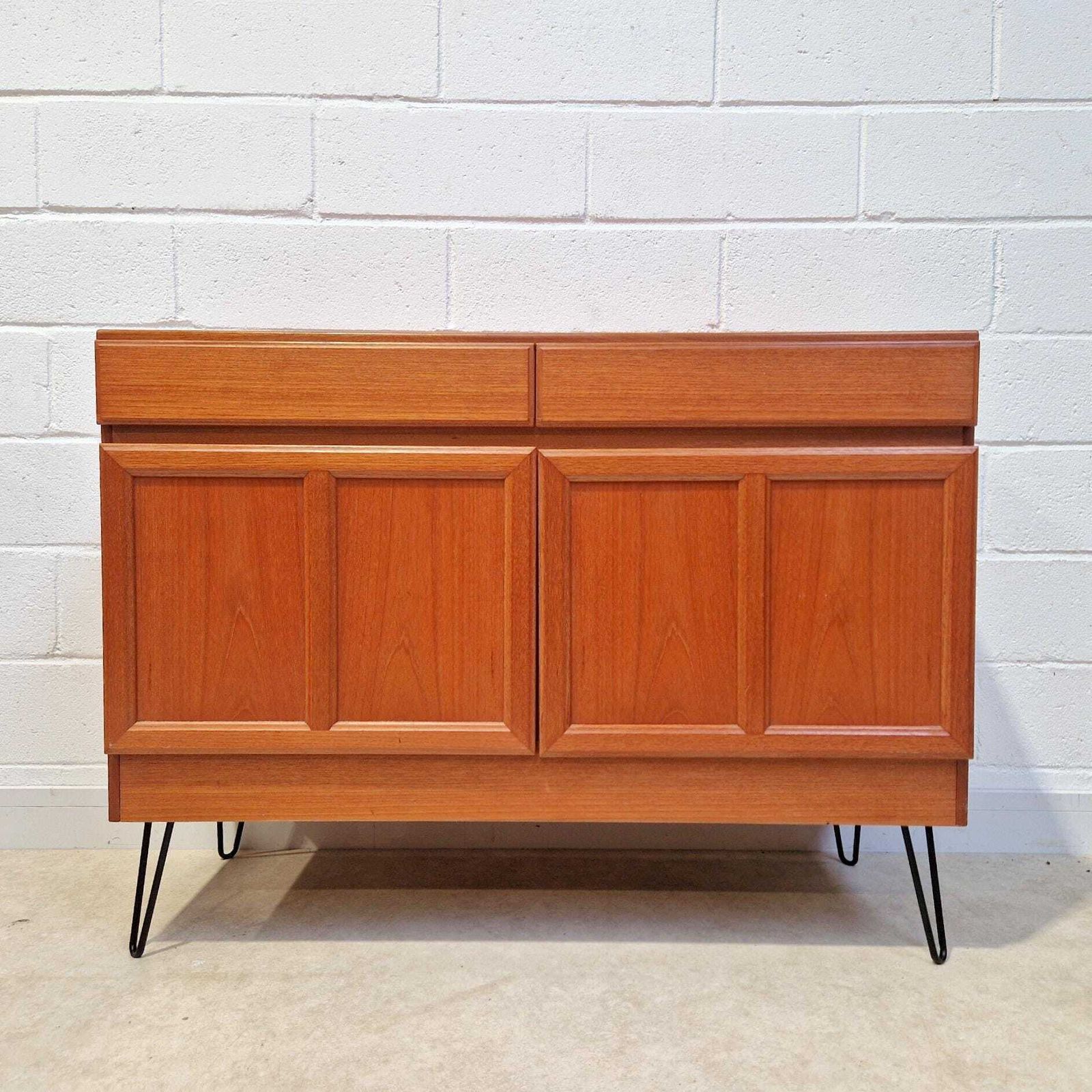 McIntosh Kelvin Vintage Mid Century Golden Teak Compact Sideboard Cabinet Credenza Pg206 photo furniture