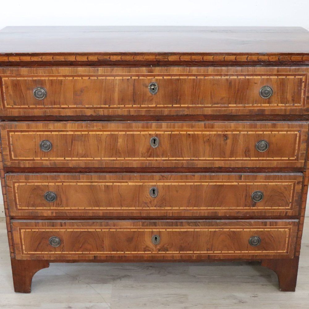 photo for sale Antique 18th Century Walnut Chest Of Drawers