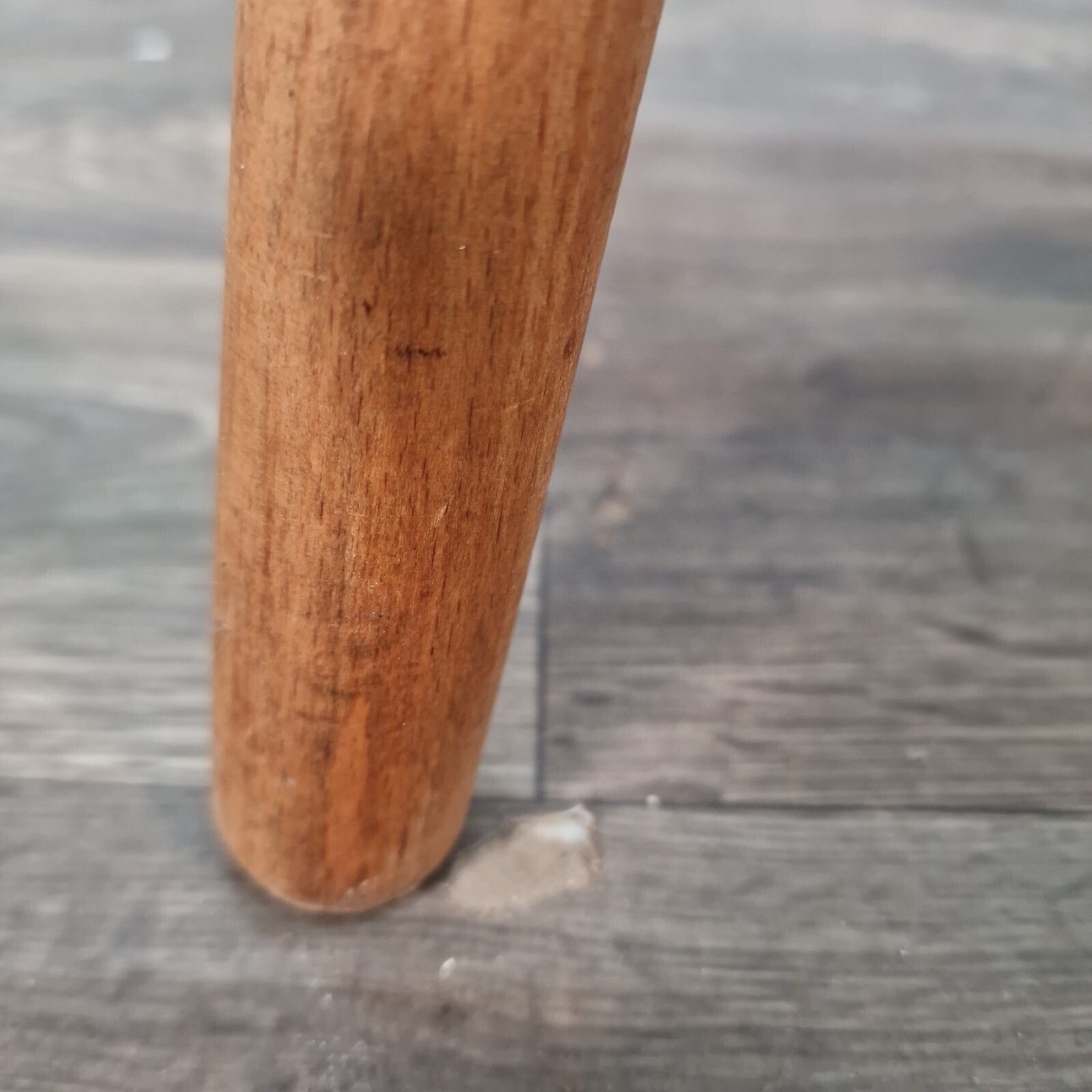 photo vinterior Vintage Rustic Stool   Solid Turned Wooden Farmhouse Kitchen Milking Pub Seat