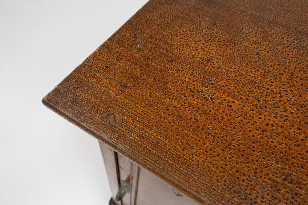 Furniture Art Deco French Nightstand In Varnished Wood, 1930s photo