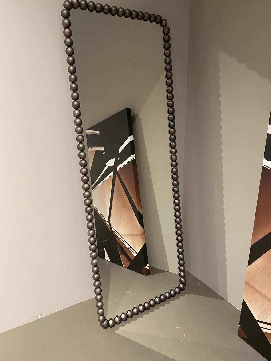 Miroirs sur pied Gioiello en laiton bruni par Ghidini 1961, Italie photo for sale