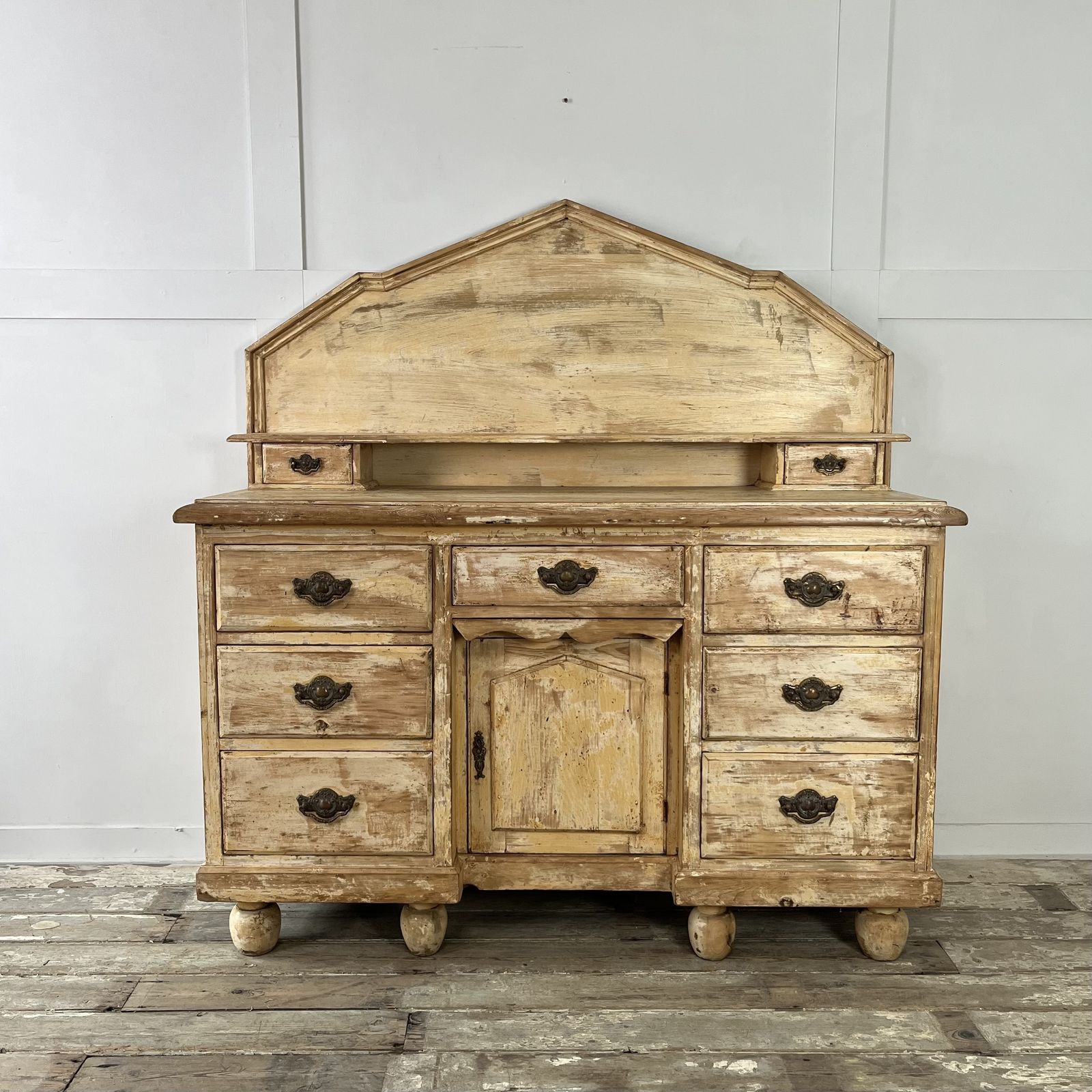 Antique Painted Pine Kitchen Dresser photo Furniture