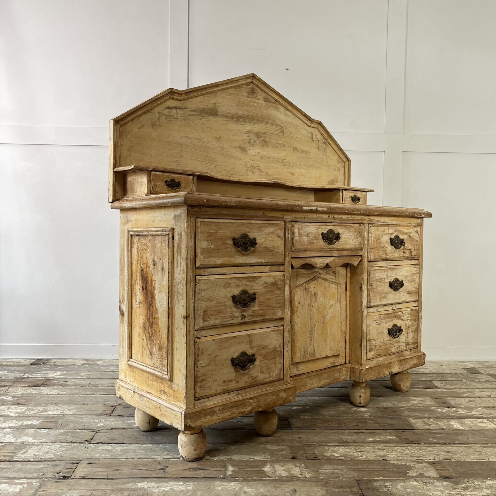 Antique Painted Pine Kitchen Dresser photo furniture