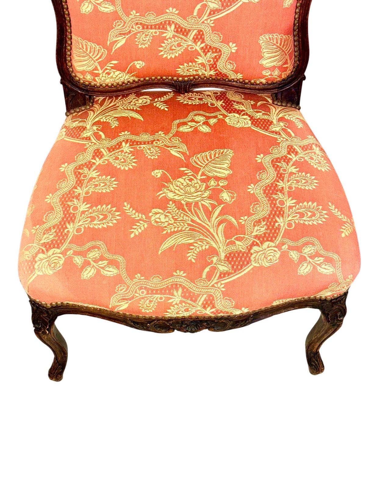 Louis XV Style Pair Of Carved Walnut Side Chairs, France C.1880 photo 2017.0