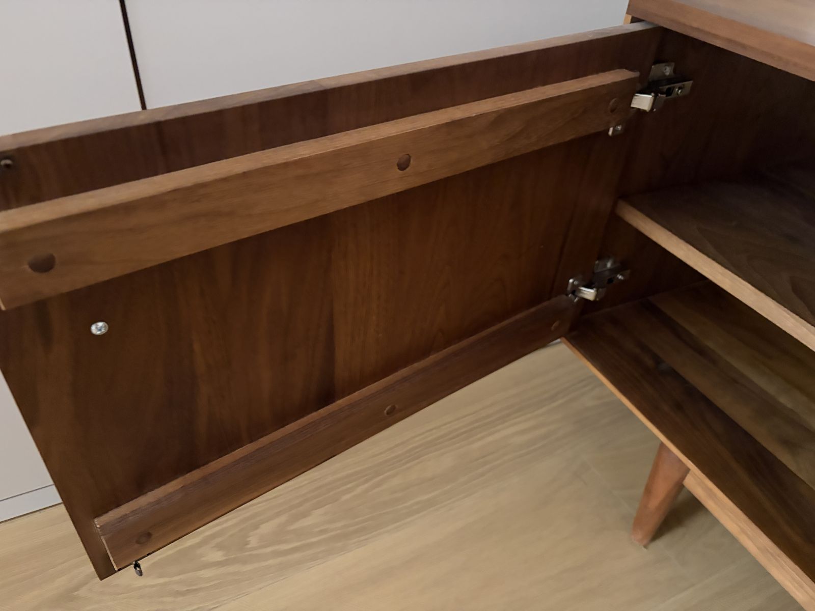 Mid Century Solid Walnut Media Cabinet photo vinterior