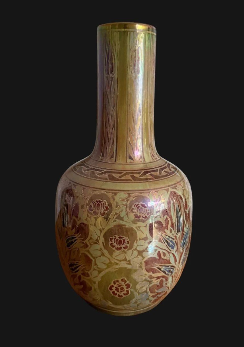 Pilkington's Royal Lancastrian Vase Decorated With Flowers photo furniture