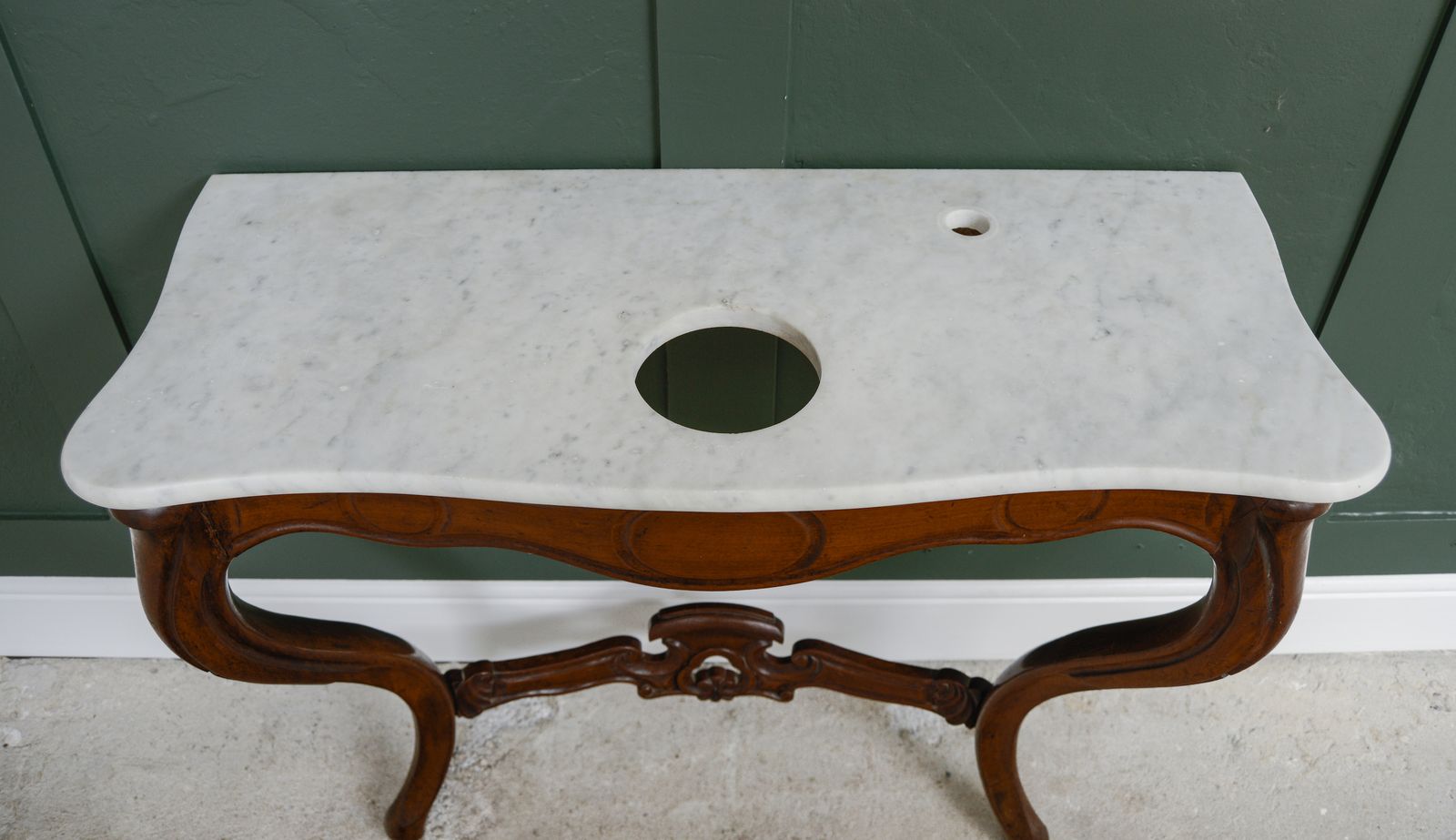 photo buy Antique Mahogany Marble Bathroom Vanity Unit With Sink   Sku 197