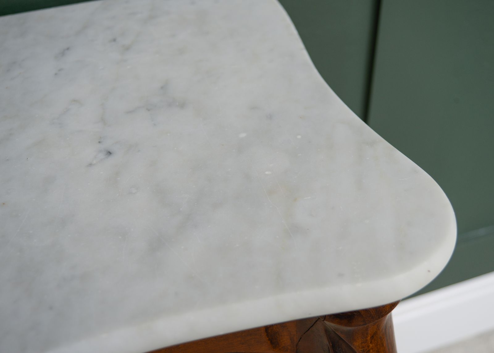 photo vintage Antique Mahogany Marble Bathroom Vanity Unit With Sink   Sku 197