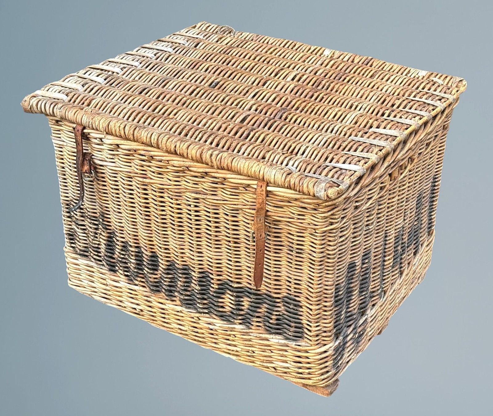 photo furniture Large Antique Wicker Log Basket
