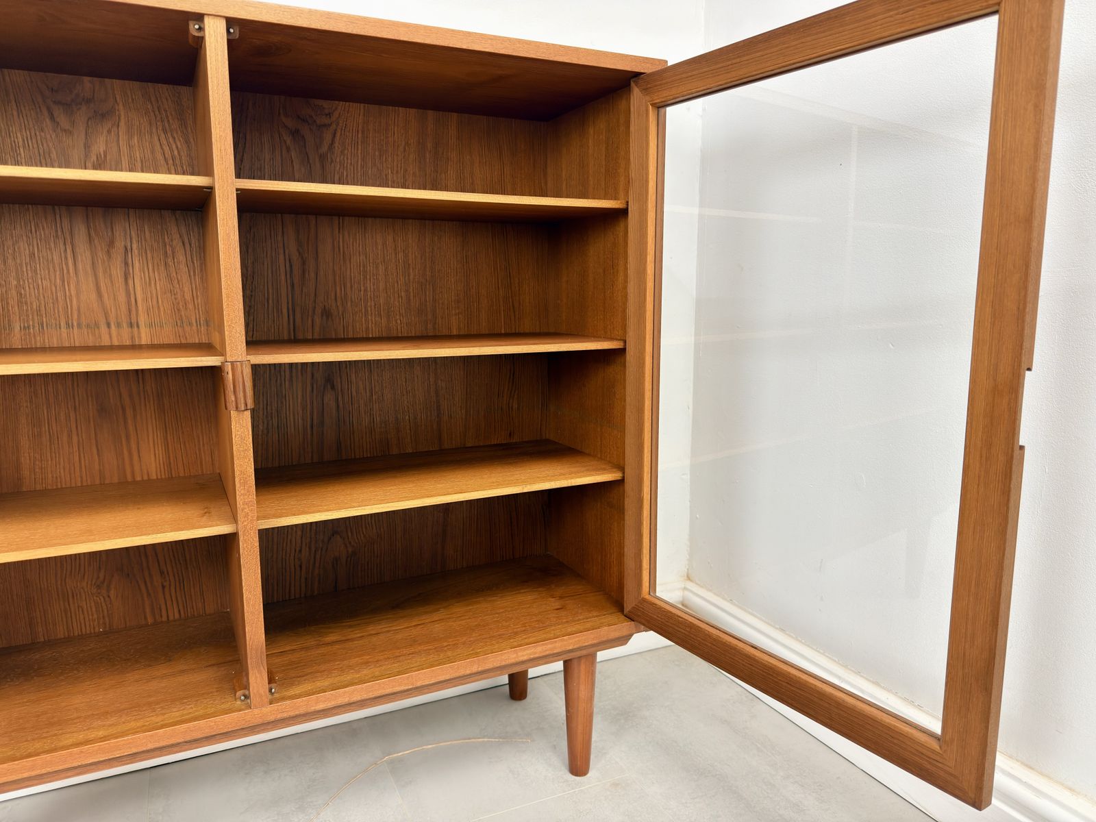 Danish Teak Glazed Bookcase photo Furniture