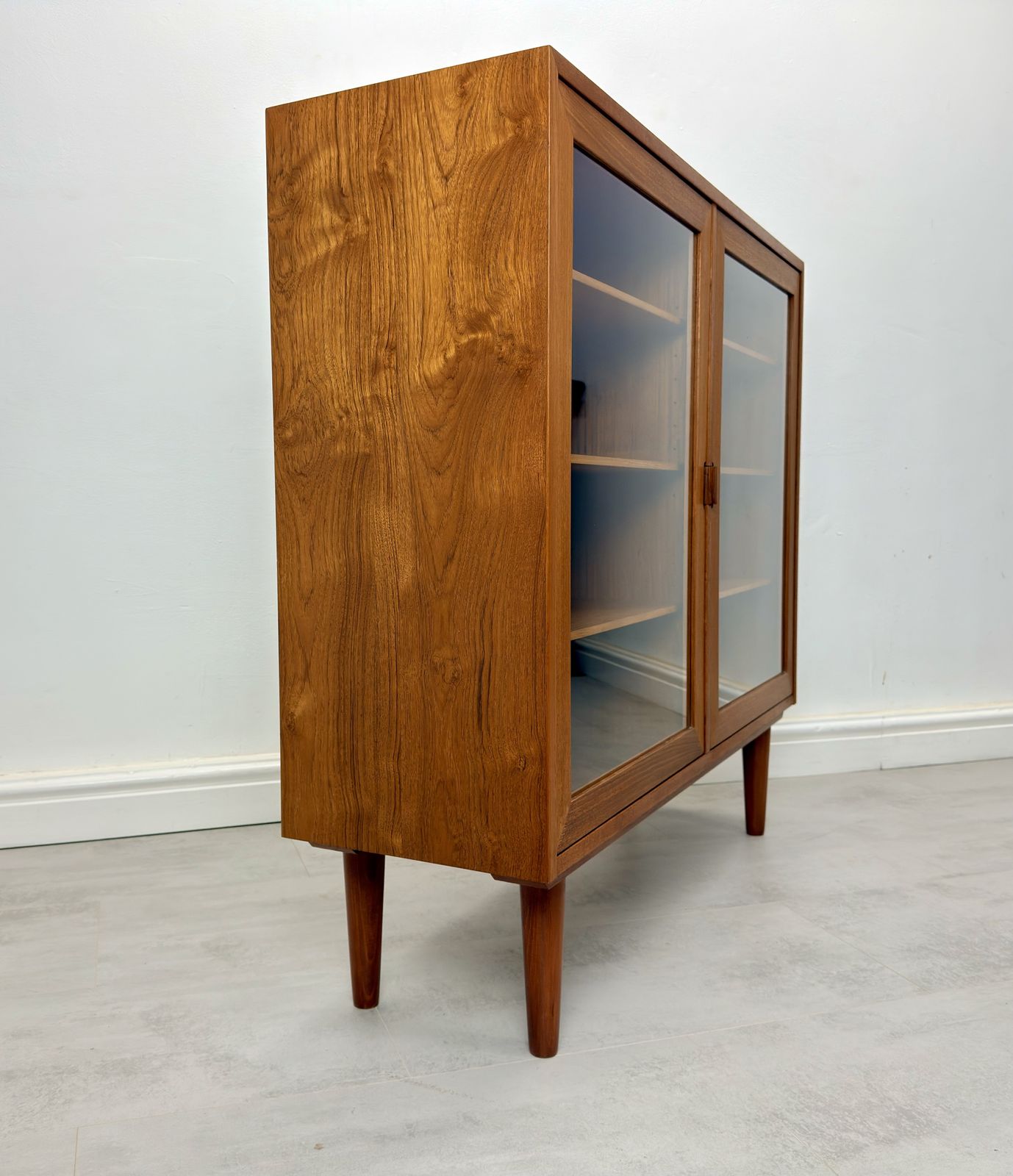 Danish Teak Glazed Bookcase photo vinterior
