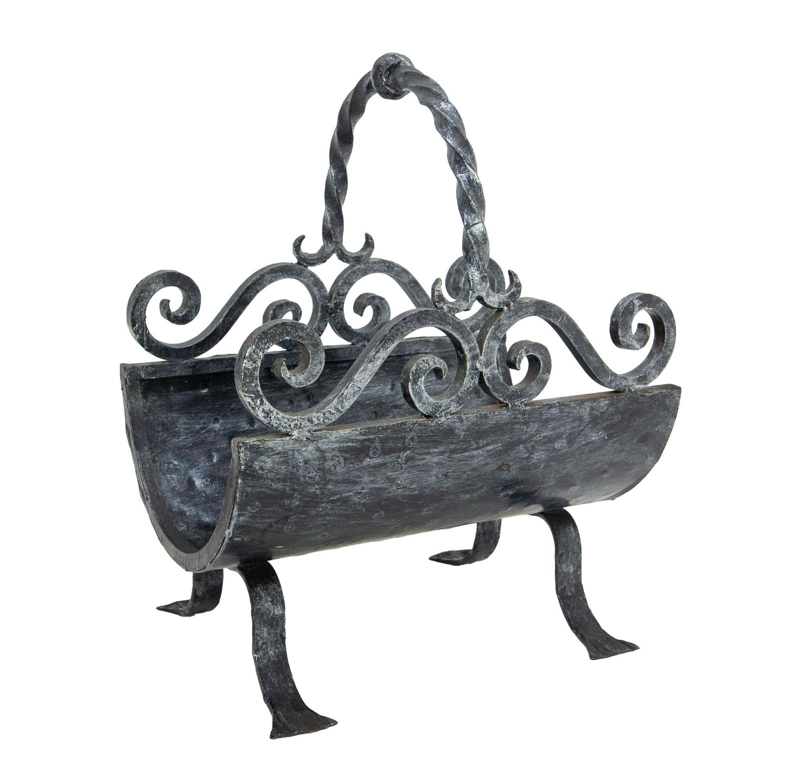 Houtblokhouder van smeedijzer, Frankrijk, ca. 1960 photo furniture