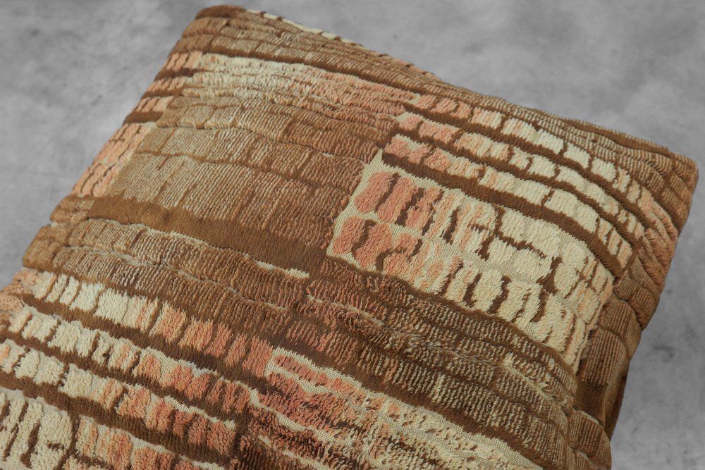 Furniture Art Deco Walnut Ottoman With Velvet Upholstery, Italy, 1920s photo