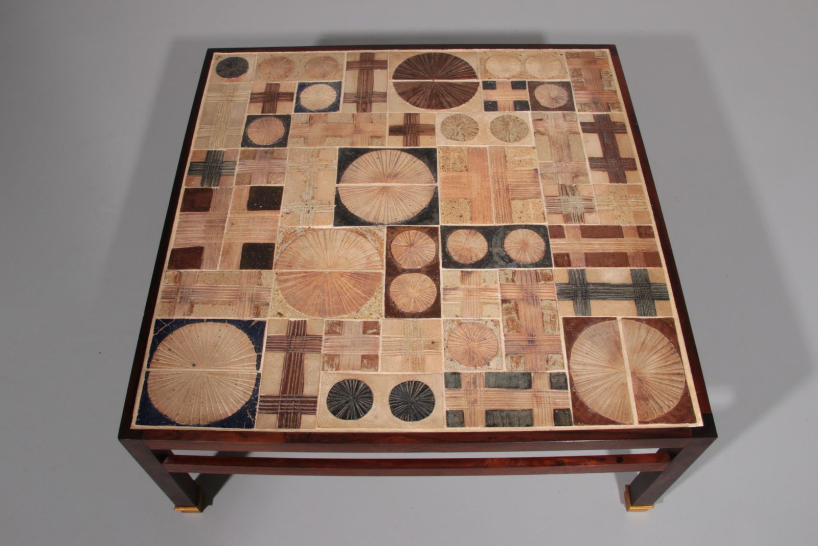 Tue Poulsen Square Tile Top Coffee Table Of Wengé By Erik Wørts Danmark 1960s photo 3747.0