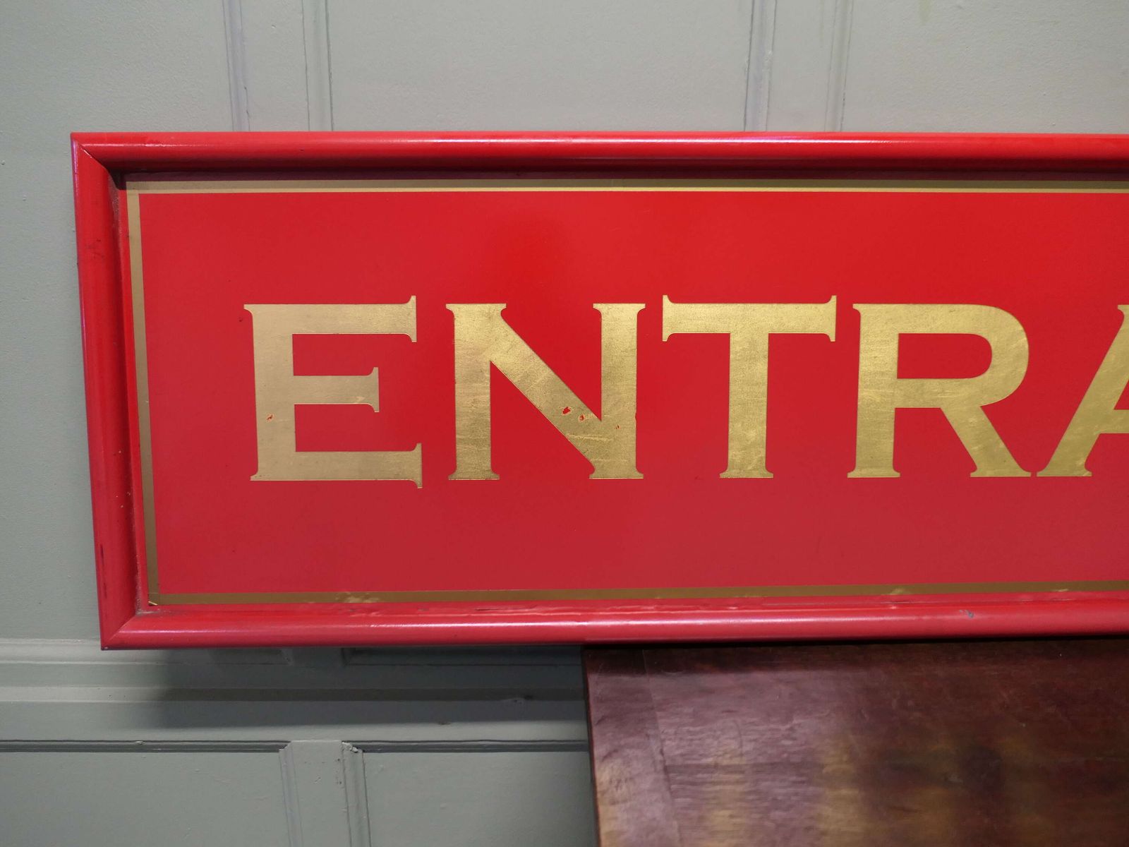 5.5 Ft Long Entrance Sign Prominent Welcome Board This Large Bright Hand Painted Sign Is photo vinterior