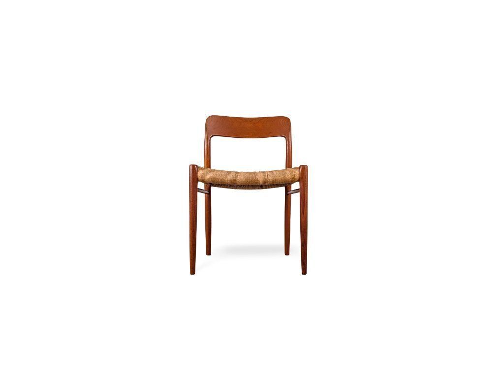 JL Møller's Model 75 stoel, Niels Otto Møller, teak, Deens photo for sale