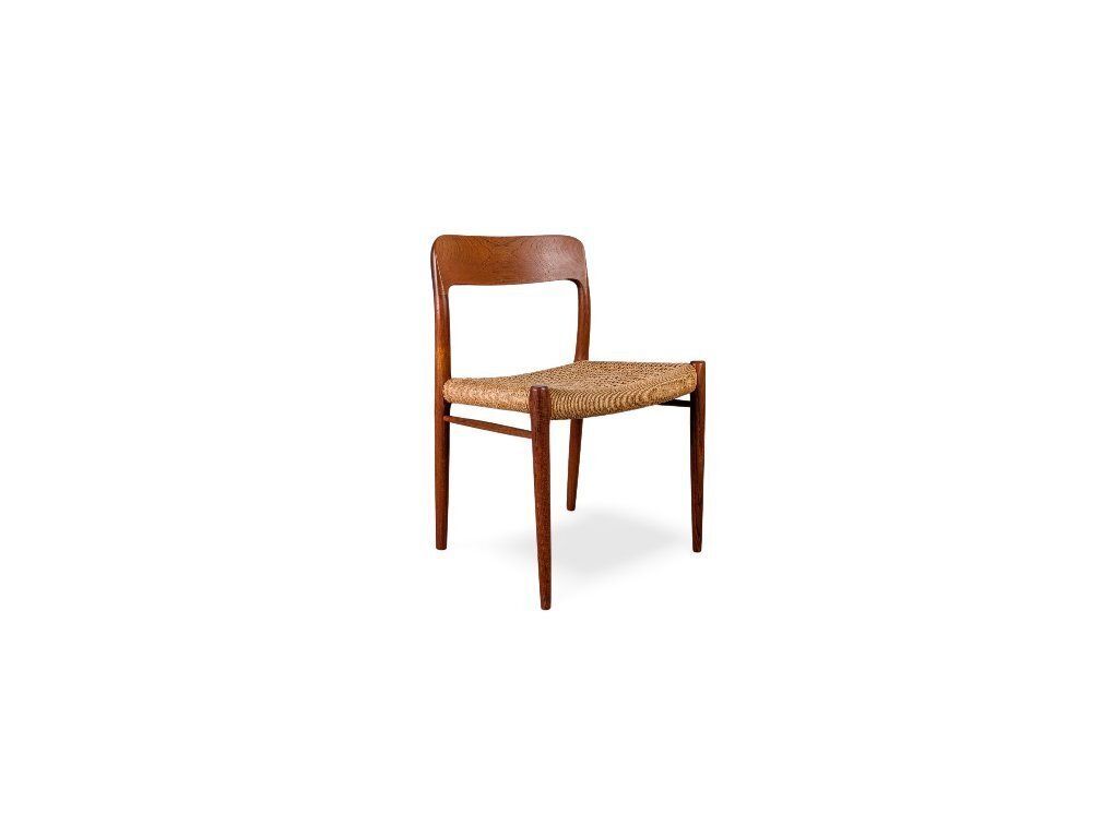 JL Møller's Model 75 stoel, Niels Otto Møller, teak, Deens photo vinterior