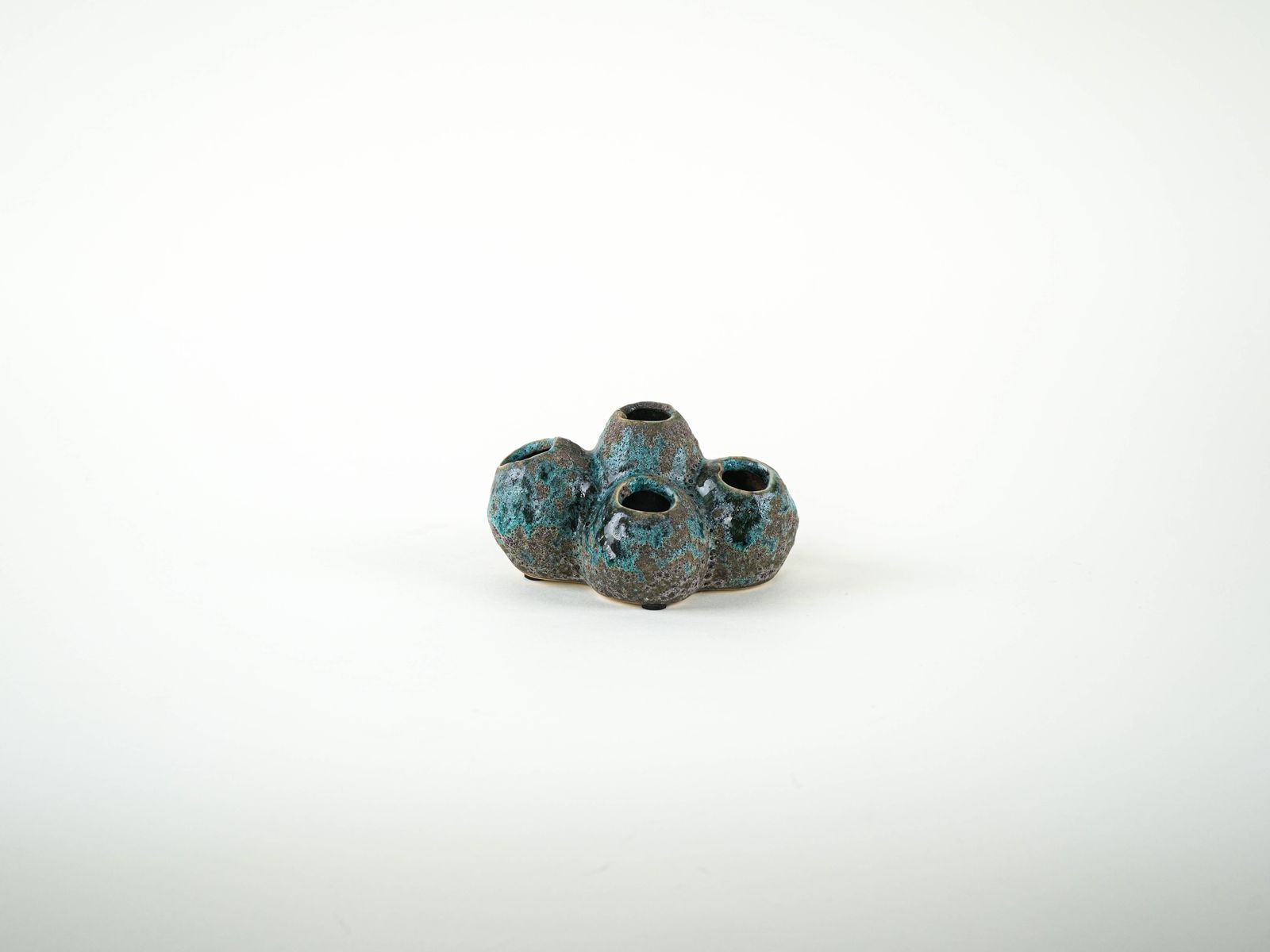 Keramieken vaas – Flower Frog, Deens design, jaren 1960, Made In Denmark photo for sale