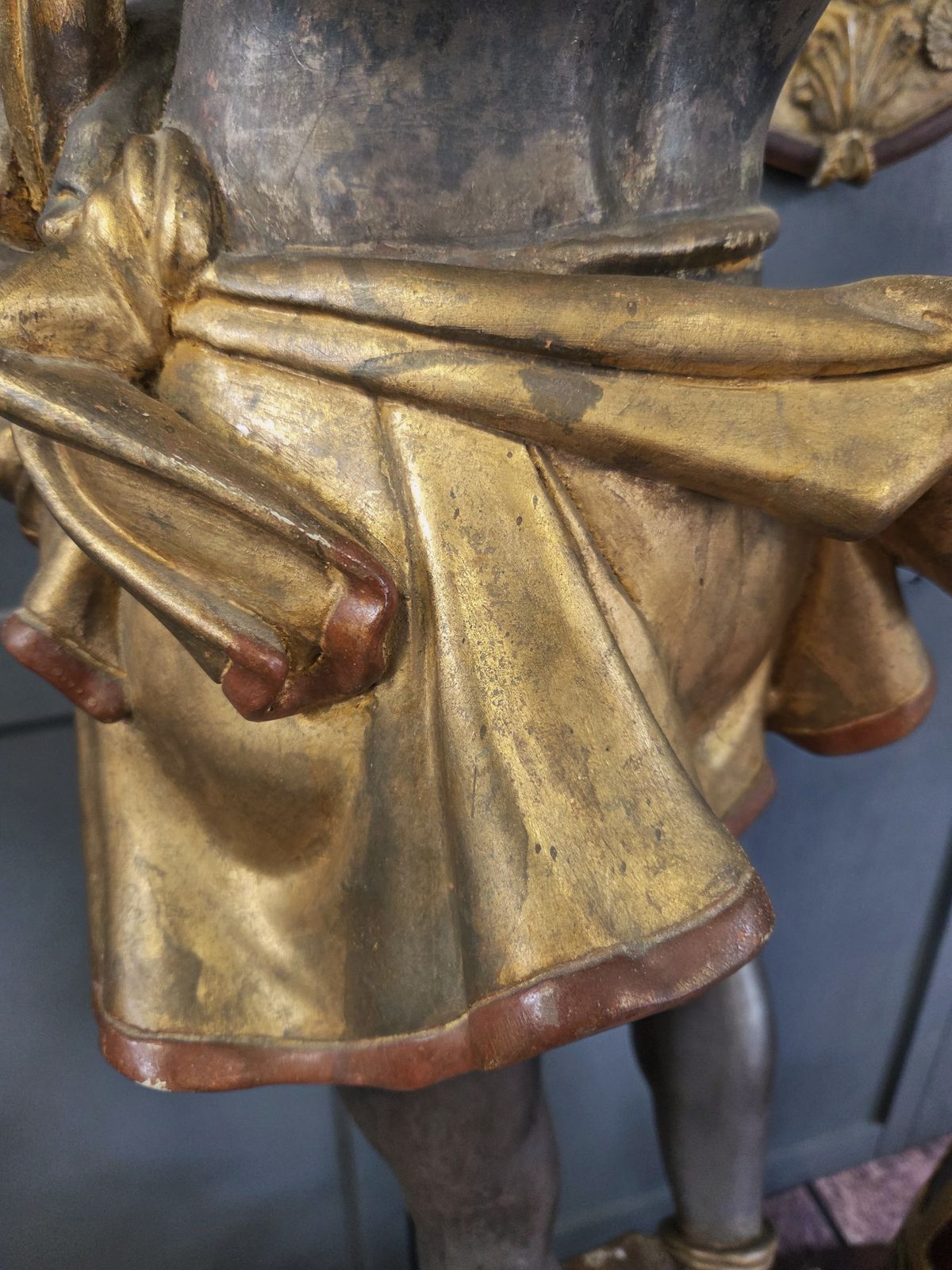 Early 20th Century Venetian Revival Figure Torchère Lamp, Polychrome & Parcel Gilt photo buy