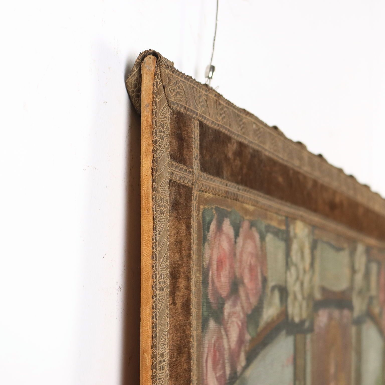 270.0 Antiek religieus schilderij op doek, 19e-20e eeuw photo