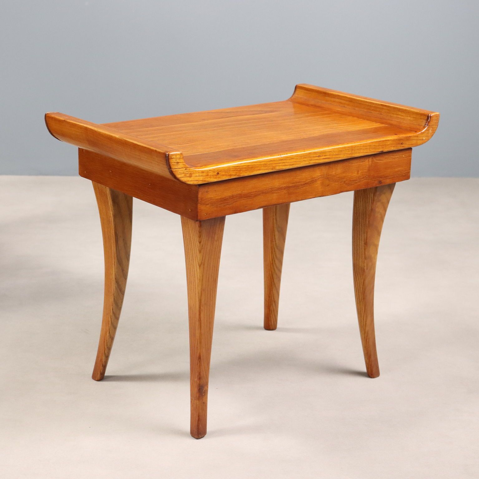 photo vinterior Vintage Dressing Table Oak Veneer Glass Design Italy 1950s 1960s