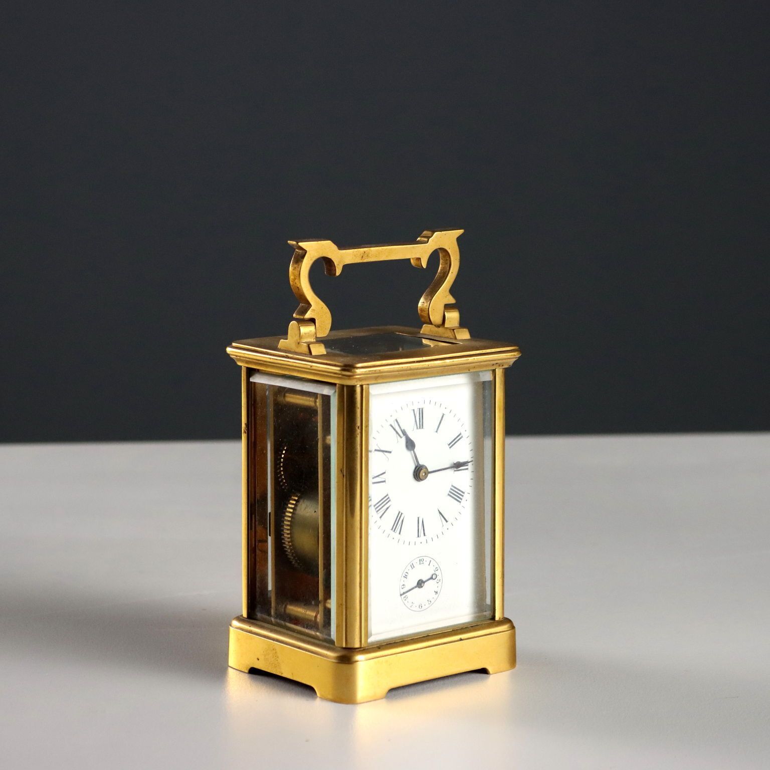 Antique Gilded Bronze Officer Glass Europe XIX Century