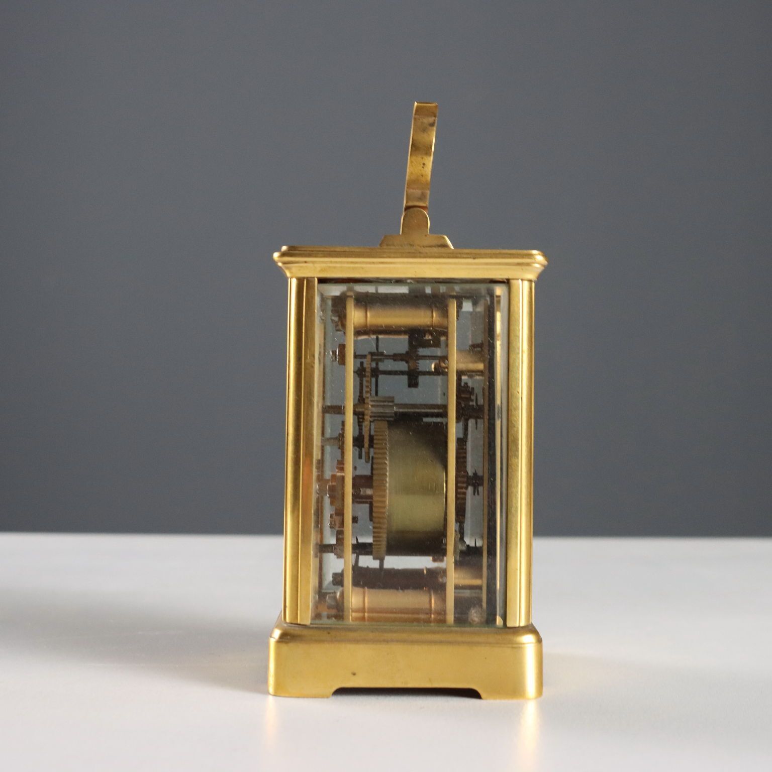 photo for sale Antique Gilded Bronze Officer Glass Europe XIX Century