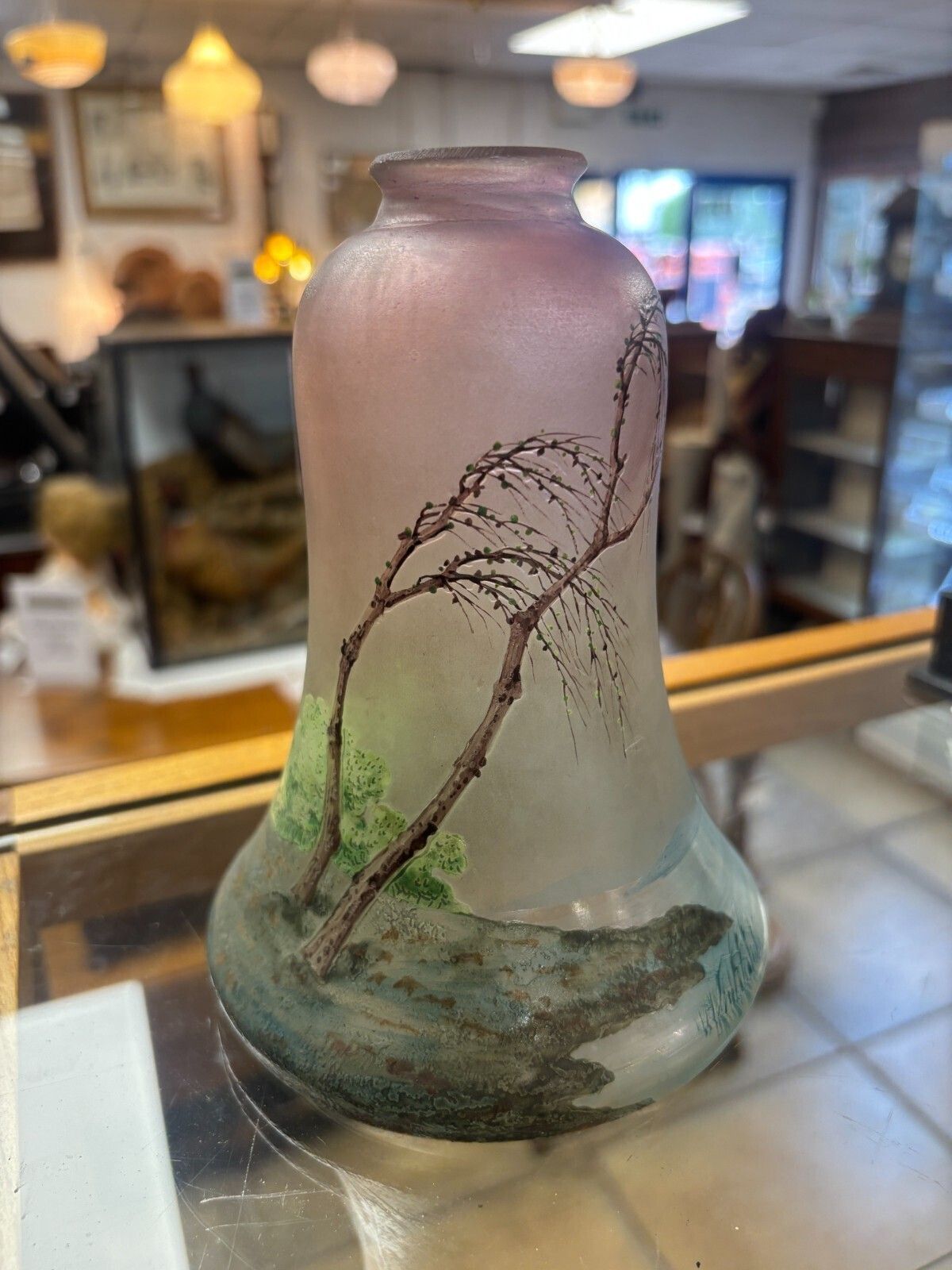 Early 20th Century Daum Nancy Painted Glass Vessel. photo 75.0