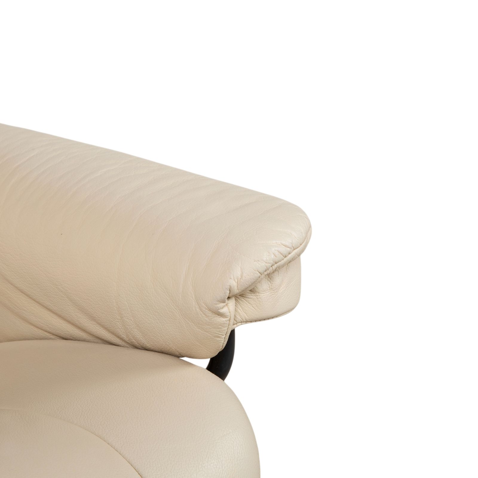 Fauteuil Stressless Mayfair en cuir, crème beige coquille d'œuf photo vintage