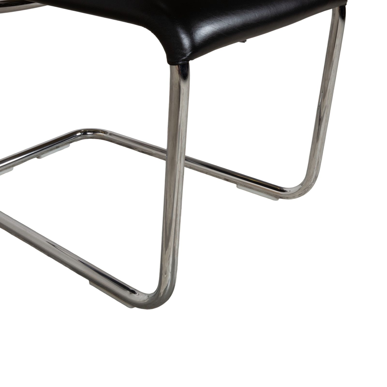 Lot de 6 chaises en cuir Draenert, noires photo vinterior