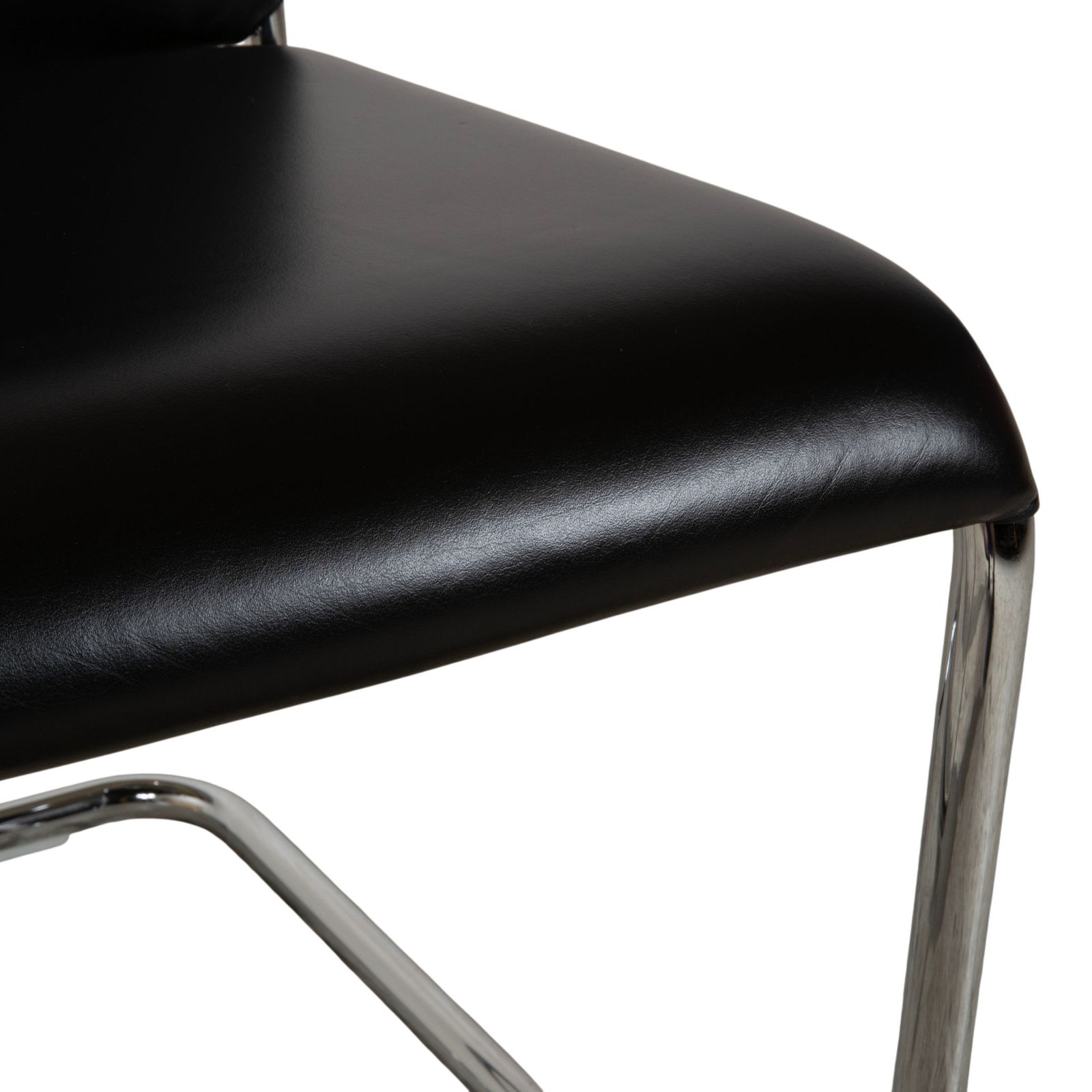 Lot de 6 chaises en cuir Draenert, noires photo buy