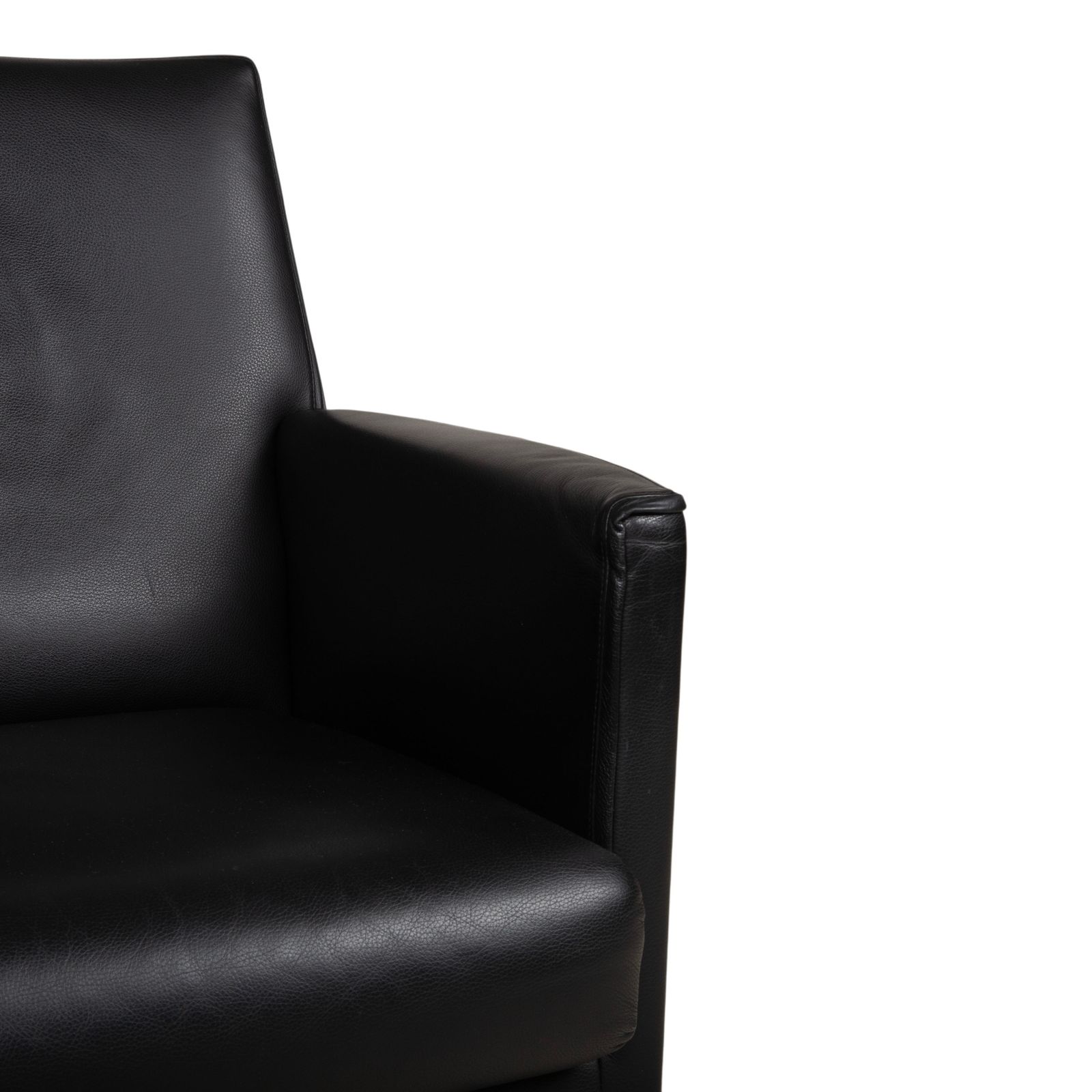 Fauteuil Wittmann en cuir noir photo Mobilier