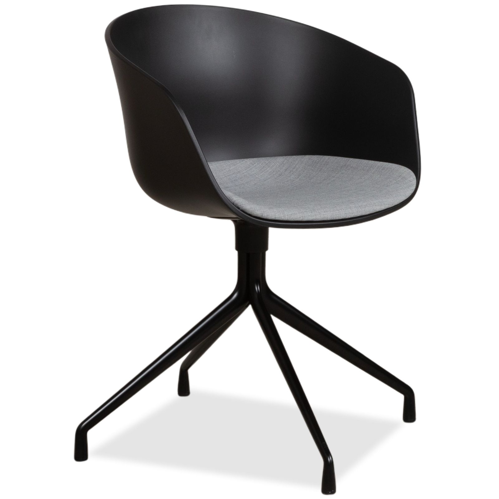 Lot de 4 chaises Hay AAC20 en plastique, grises et noires, fonction manuelle photo for sale