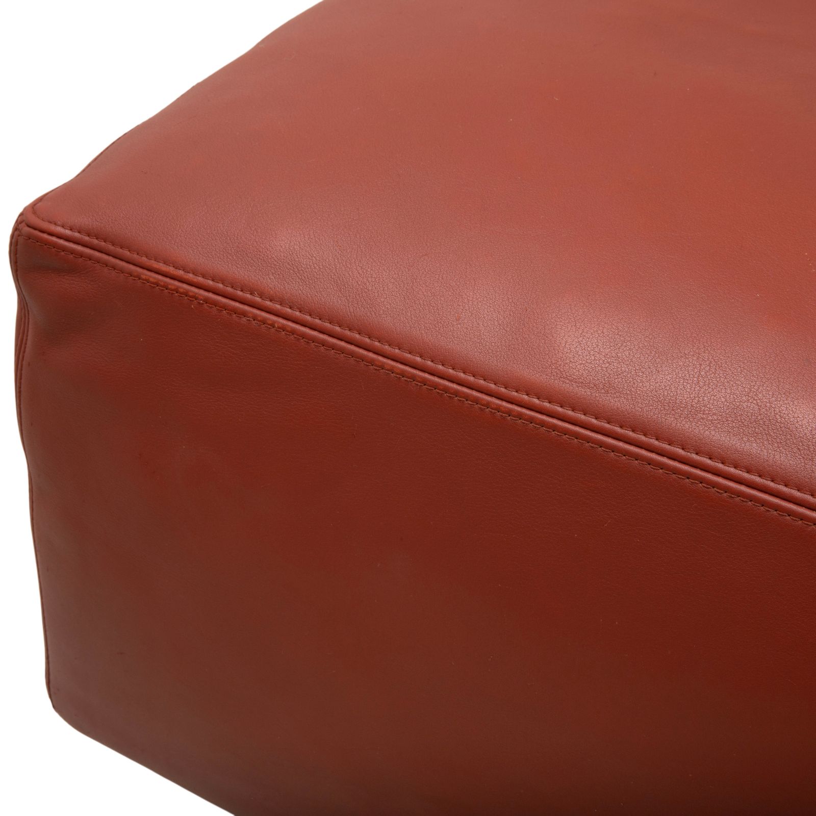 Pouf Walter Knoll Living Landscape 755 en cuir, rouge terracotta photo 781.0