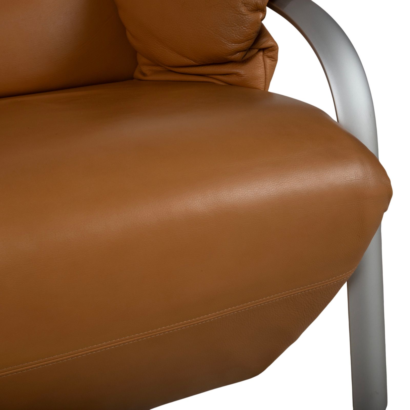 Fauteuil Rolf Benz 5100 en cuir cognac, fonction manuelle, fonction inclinable photo vintage