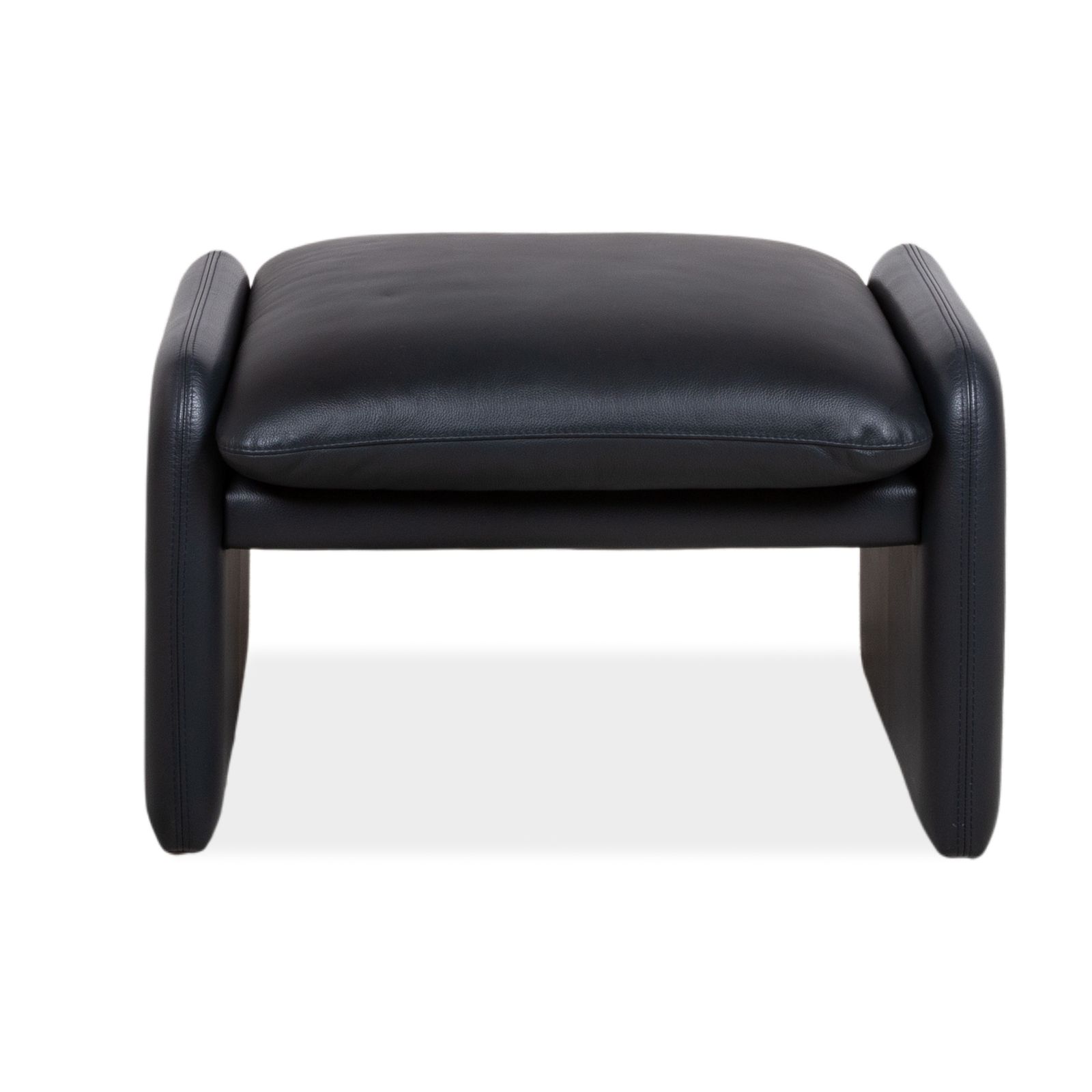 Tabouret Leolux en cuir bleu foncé photo buy