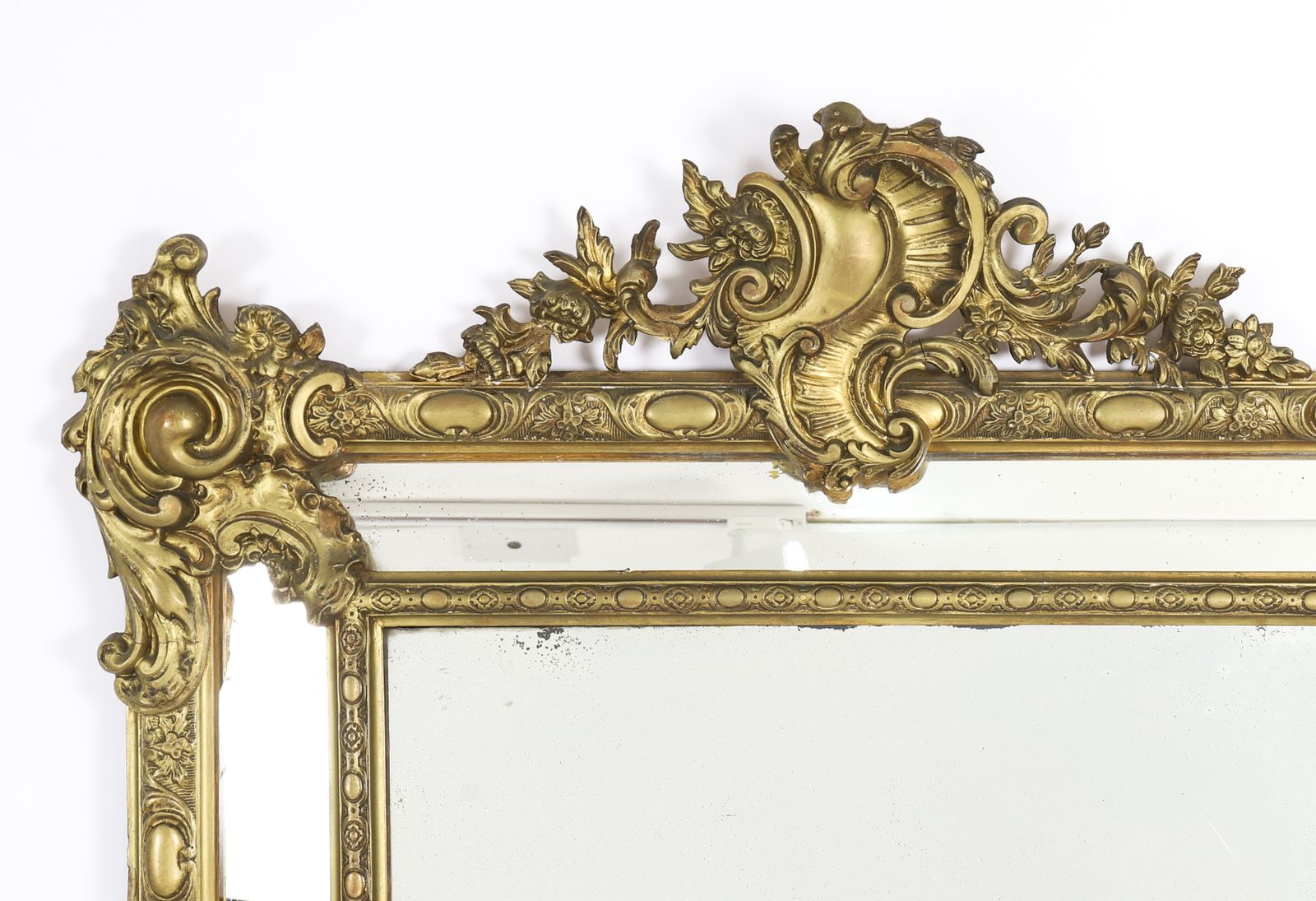 Antique Giltwood Louis Revival Overmantel Mirror C1860 169 X 105cm photo Home Decor