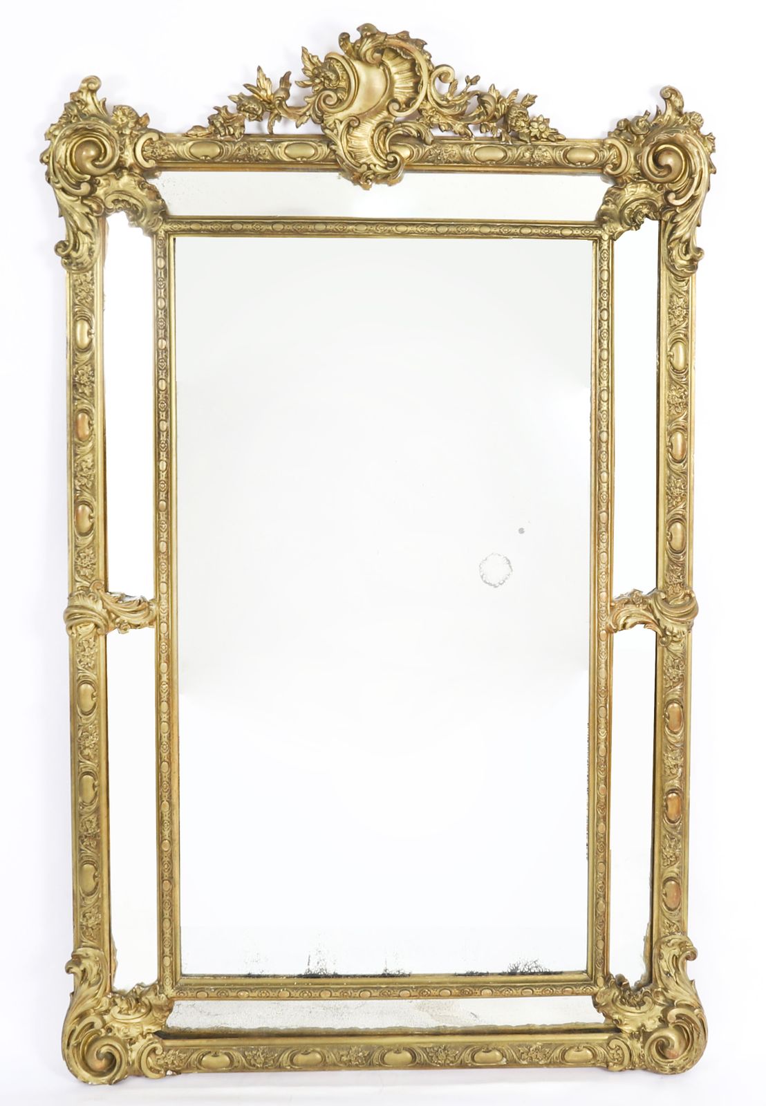photo for sale Antique Giltwood Louis Revival Overmantel Mirror C1860 169 X 105cm