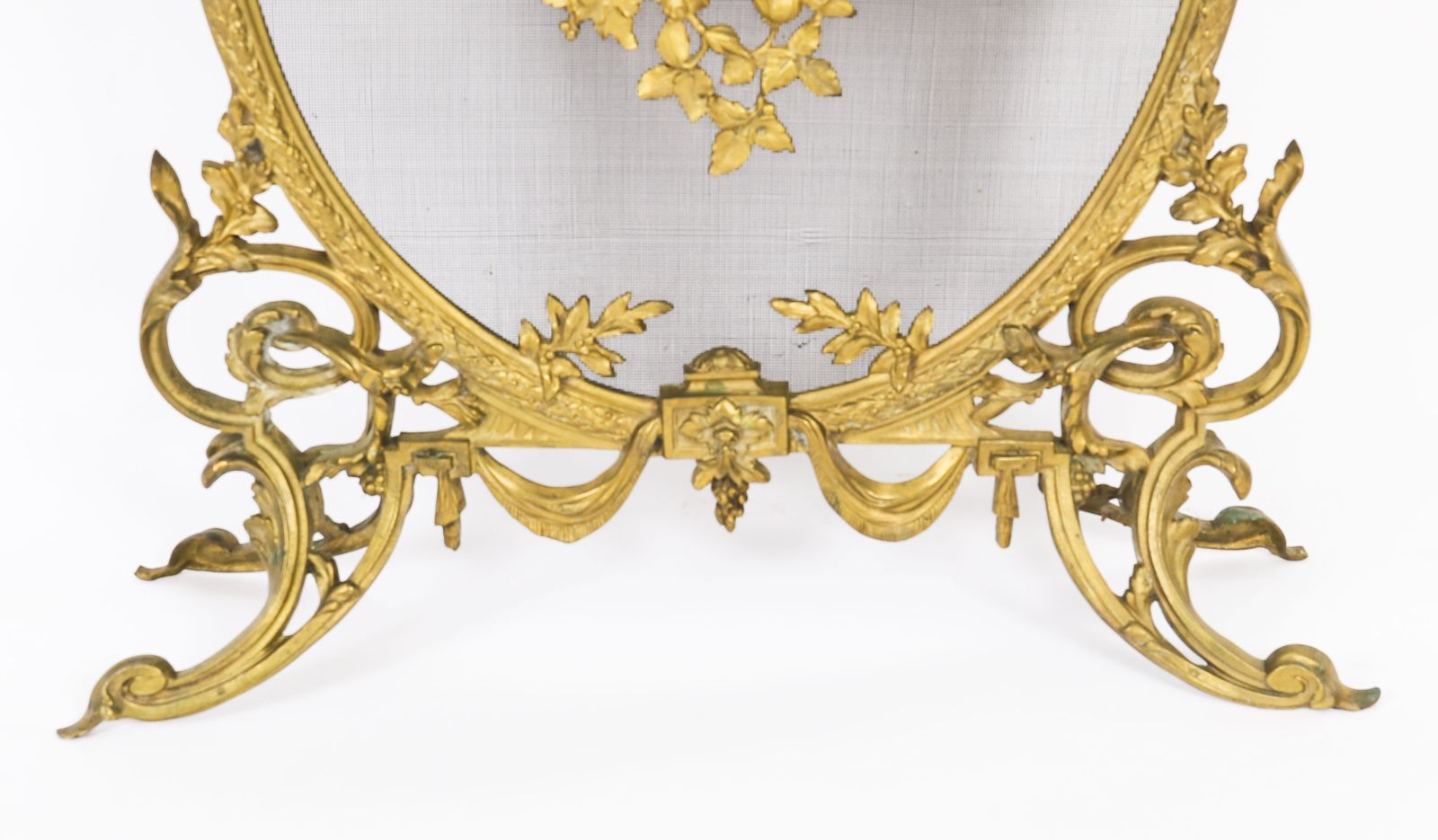 French Rococo Revival Brass Fire Screen19th C photo 825.0