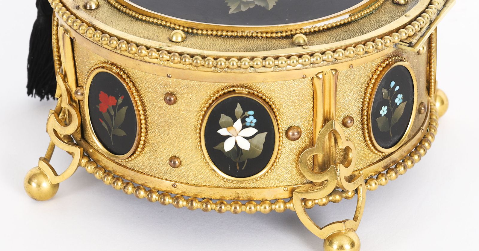 Antique Italian Ormolu & Pietra Dura Jewellery Casket 19th C photo buy