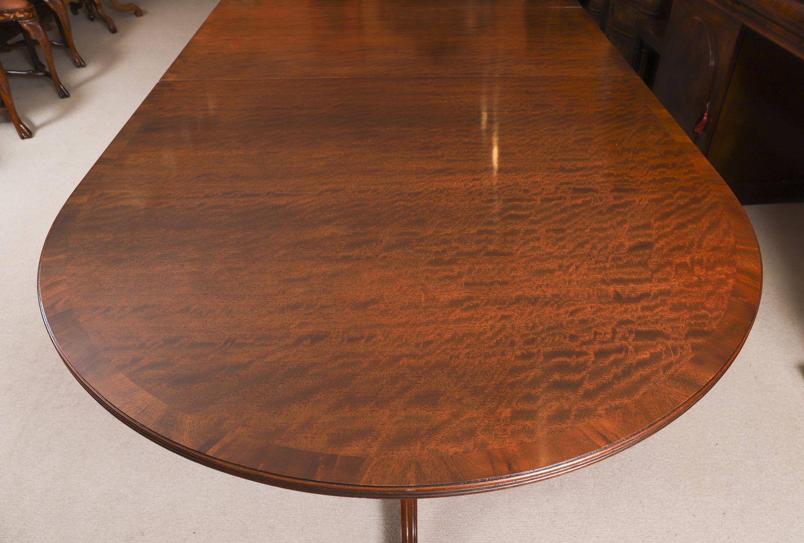 Vintage 15ft Regency Revival 3 Pillar Dining Table Set  20th C photo vintage